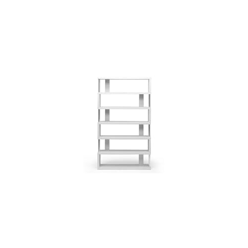 Baxton Studio Barnes 75.5-inch H 6-Shelf Bookcase, White (97-4834-HiT)