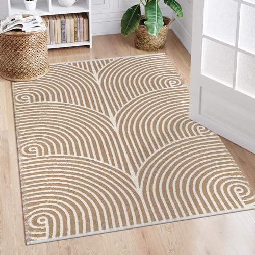 Tiffasea Woven Runner Rug 2'x6', Machine Washable Indoor Outdoor Rugs Cotton Woven Area Rug Hallway Runner Rug Entryway Rug for Living Room/Laundry/Bathroom/Bedroom(Black and White)