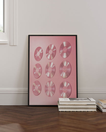 HAUS AND HUES Queen of Hearts Pink Decor Queen of Hearts Poster Aesthetic Pictures for Wall, Aesthetic Pink Modern Art Tween Posters and Girls Pink Wall Decor | UNFRAMED 12” x 16”