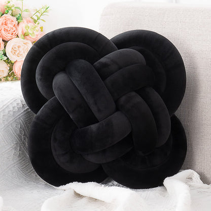 Xiashrk Knot Pillow, Decorative Throw Pillows with Soft Plush for Couch, 12" Knotted Pillows Dark Green Dorm Room Decor Knot Pillow Ball Decorative Cushion for Bed Living Room