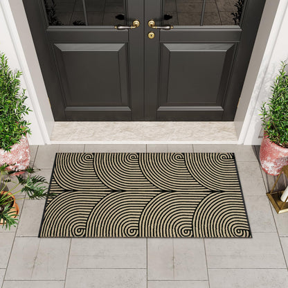 Tiffasea Woven Runner Rug 2'x6', Machine Washable Indoor Outdoor Rugs Cotton Woven Area Rug Hallway Runner Rug Entryway Rug for Living Room/Laundry/Bathroom/Bedroom(Black and White)