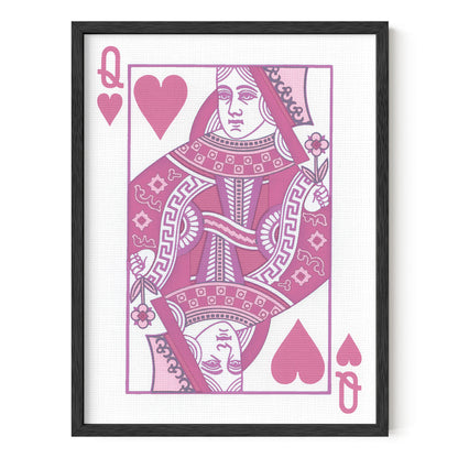 HAUS AND HUES Queen of Hearts Pink Decor Queen of Hearts Poster Aesthetic Pictures for Wall, Aesthetic Pink Modern Art Tween Posters and Girls Pink Wall Decor | UNFRAMED 12” x 16”